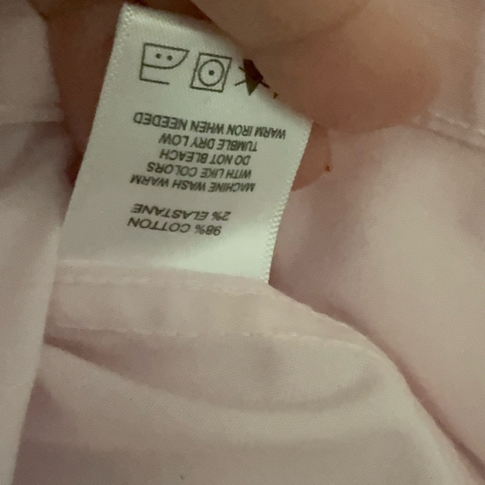 Foxcroft Light Pink Cotton Button-Down Shirt Large - Picture 9 of 9
